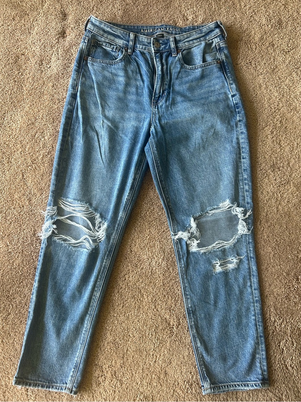 American Eagle Outfitters Medium Blue strigid Jeans